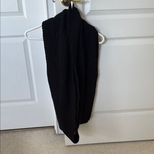 J. Crew Black Waffle Infinity Scarf